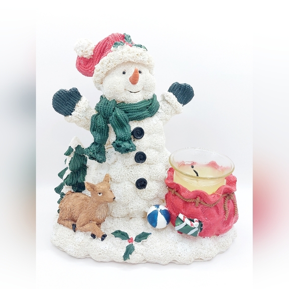 2000 Lincolnshire Collection "SNOWMAN CANDLE‎ LIGHT" figurine with box - Picture 1 of 12